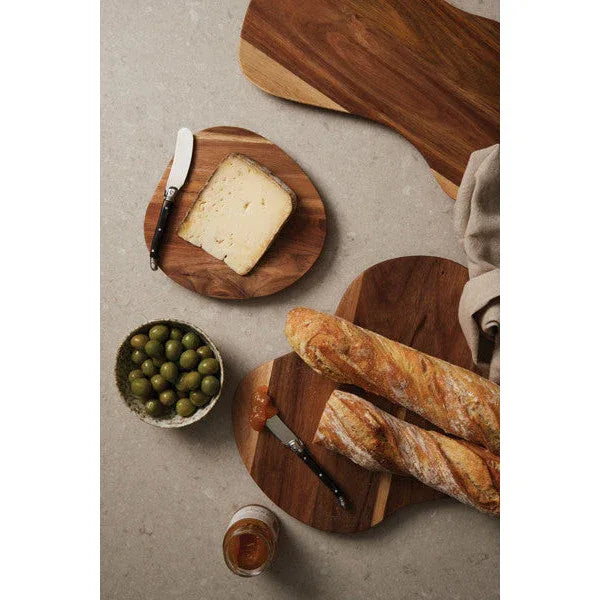 VINGA Organic Acacia Wood Serving Board: Unique Grain, Angled Edges – Perfect for Entertaining - Gomix Brands Outlet