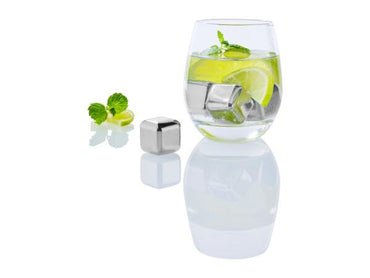 Livarno Home Stainless Steel Reusable Ice Cubes 4-Piece