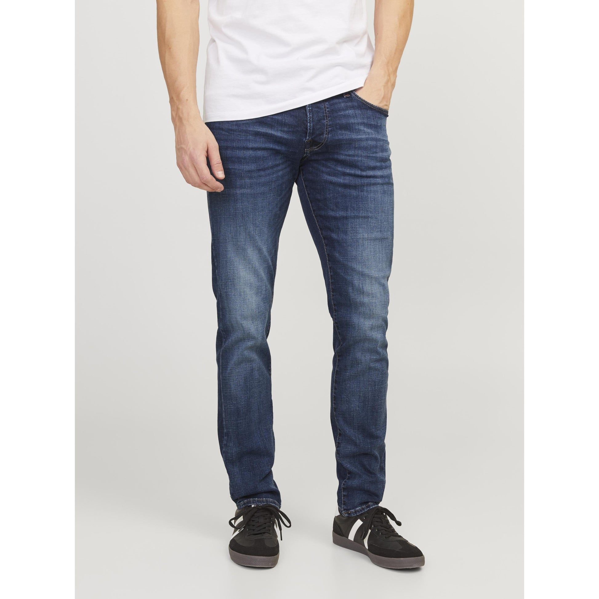 Jack & Jones Glenn Men's Slim Fit Blue Denim Jeans with High Stretch