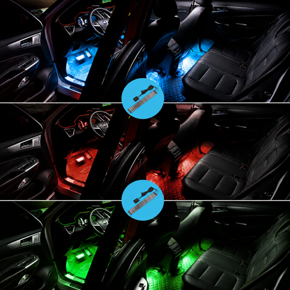Hawdows 48 LED Atmosphere Car Interior Strip Lights 5V, 4-Pack