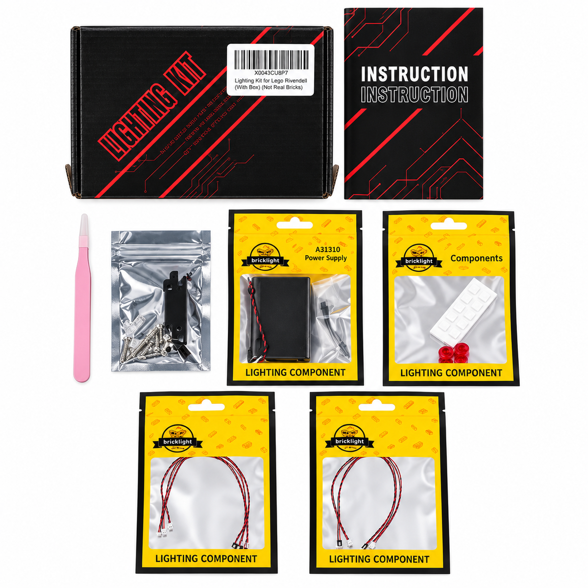 LocoLee LED Lighting Kit for LEGO 76908 Lamborghini Countach