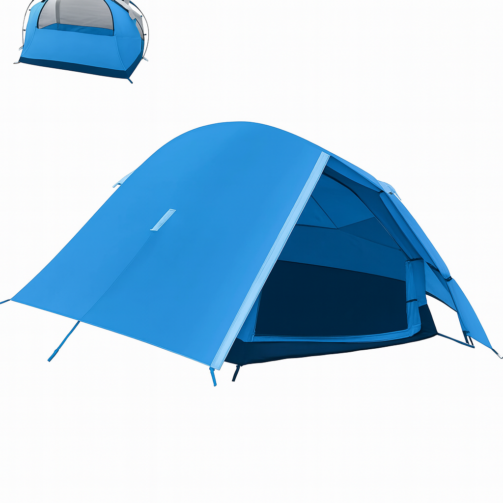 Portable Retractable Beach Shelter Waterproof UV-Resistant 3-Person Green