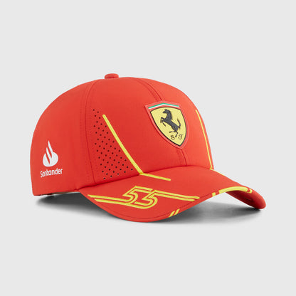Official 2024 Scuderia Ferrari Carlos Sainz F1 Driver Cap Red #55