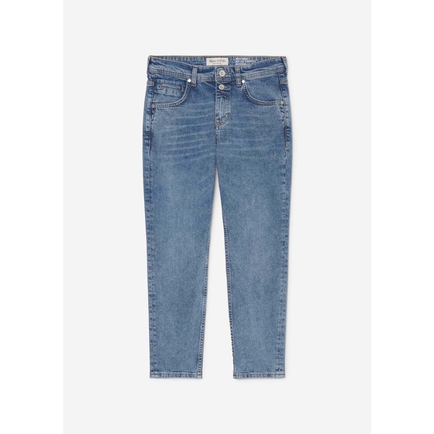 MARC O'POLO Theda Boyfriend Cropped Jeans Organic Cotton Blend Sustainable Mid Blue