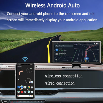 Casoda 10.25" Portable Wireless Double Din CarPlay Android Touchscreen