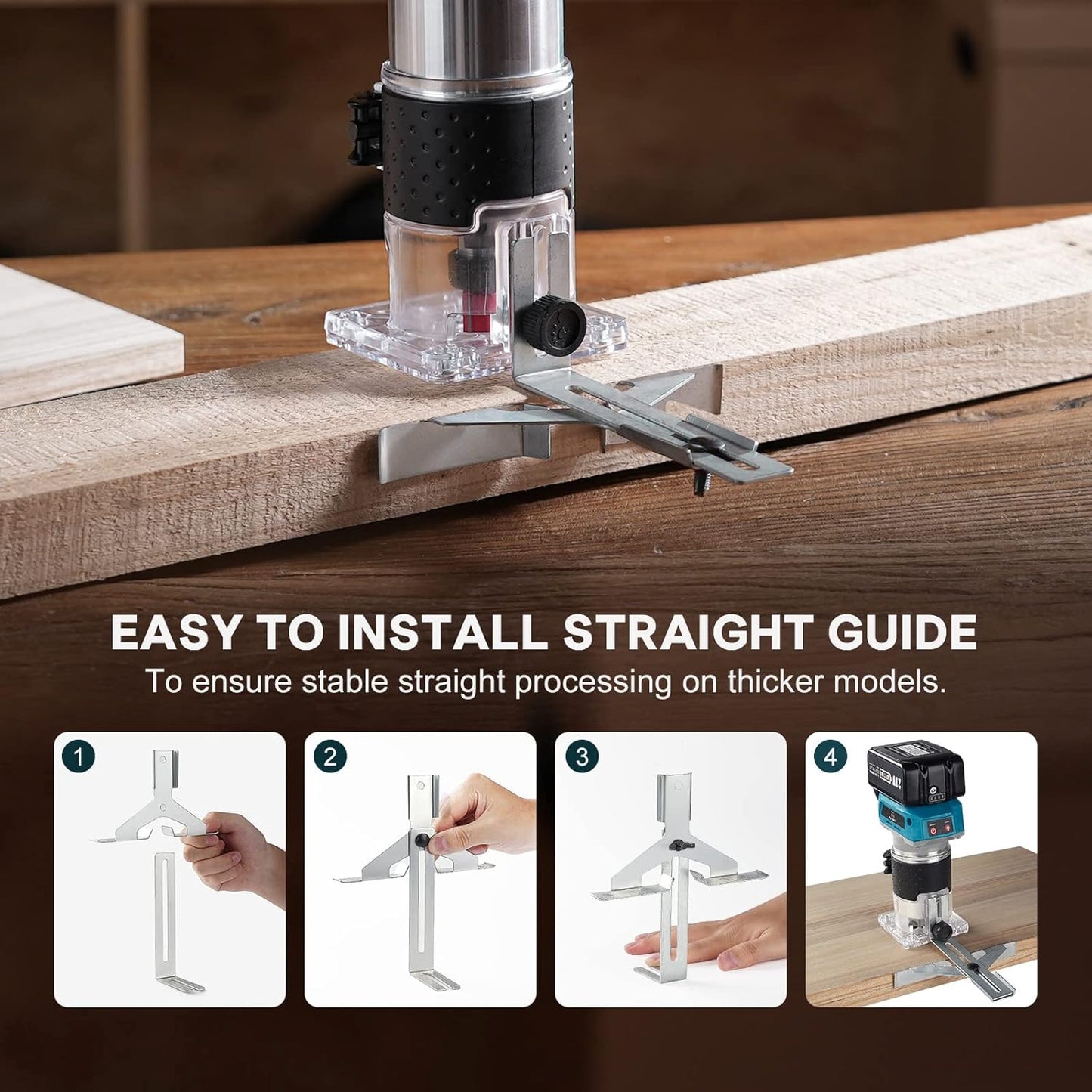 Avhrit 21V Cordless Compact Wood Router with 4.0Ah Battery