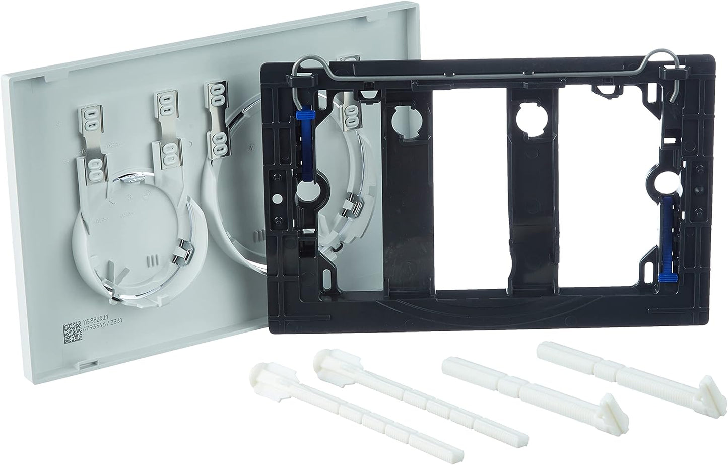 Geberit G115882KJ1 Sigma 20 Dual Flush Actuator Plate, White/Polished Chrome