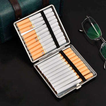 Nivofu Vintage Aluminum Cigarette Case Set, Gold and Silver