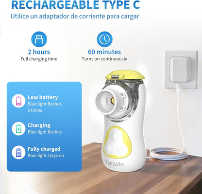 FEELLIFE Air Kids Portable Mesh Nebuliser Machine Silent Handheld Inhaler