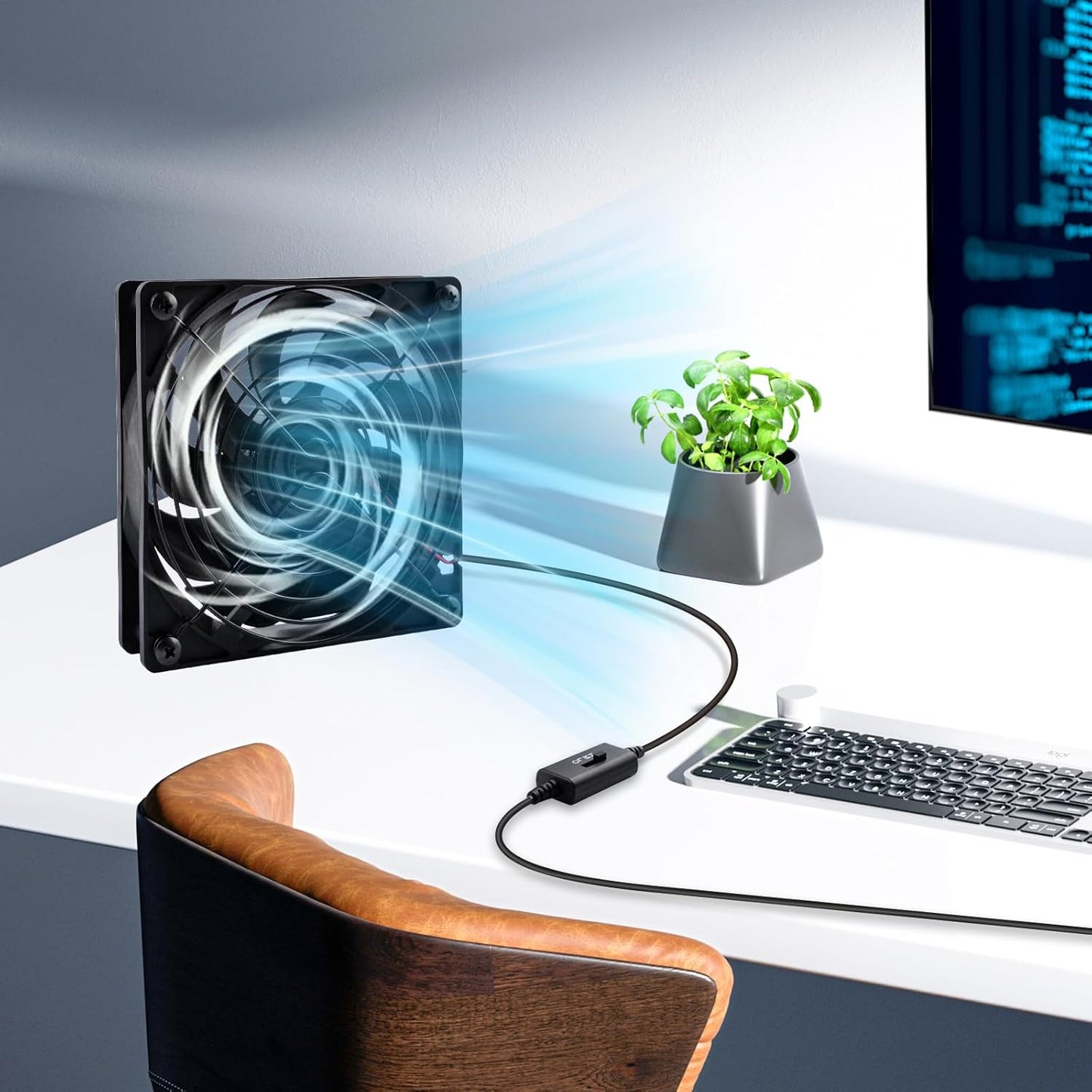 GeeekPi 120mm USB Cooling Fan, 1500 RPM, 53.35 CFM