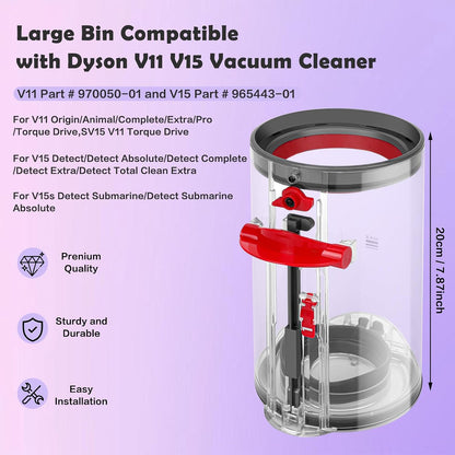 VIEWALL Dust Bin Replacement for Dyson V11 V15 V15S Detect V11-V15DB