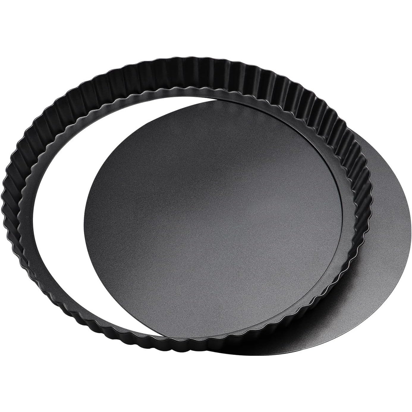TECDW 8‑Inch Non‑Stick Round Quiche Pan with Removable Bottom