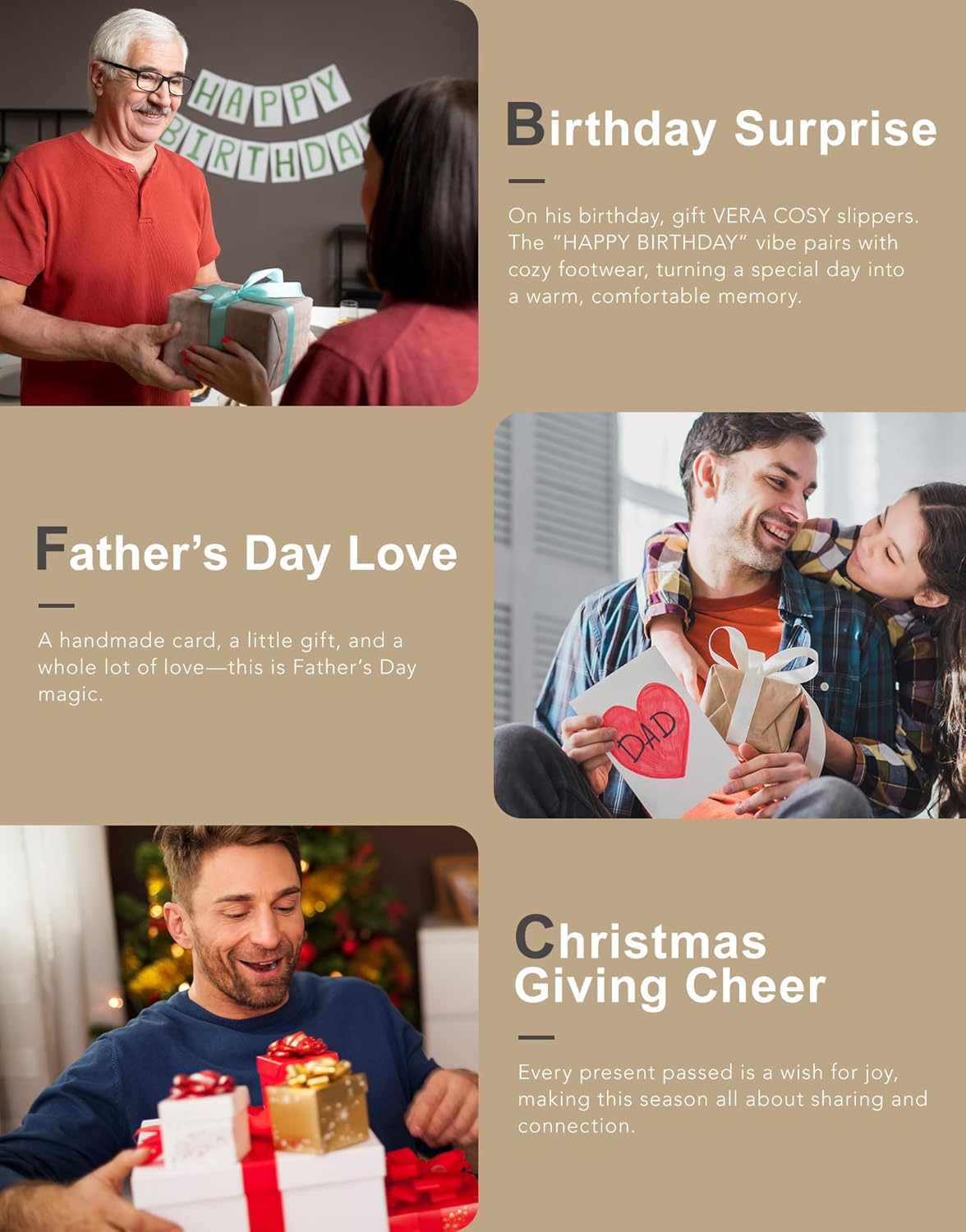 VeraCosy Men's Comfy Corduroy Memory Foam Scuff Slippers with Faux Shearling