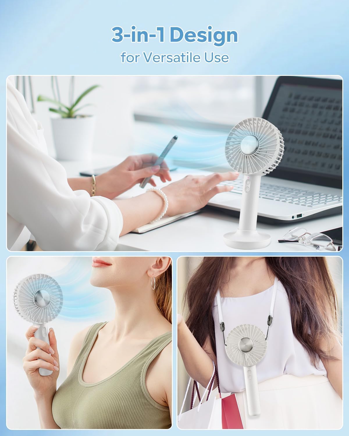 Portable Handheld Cooling Fan with Ice Ball: Instant Refreshment for On-the-Go