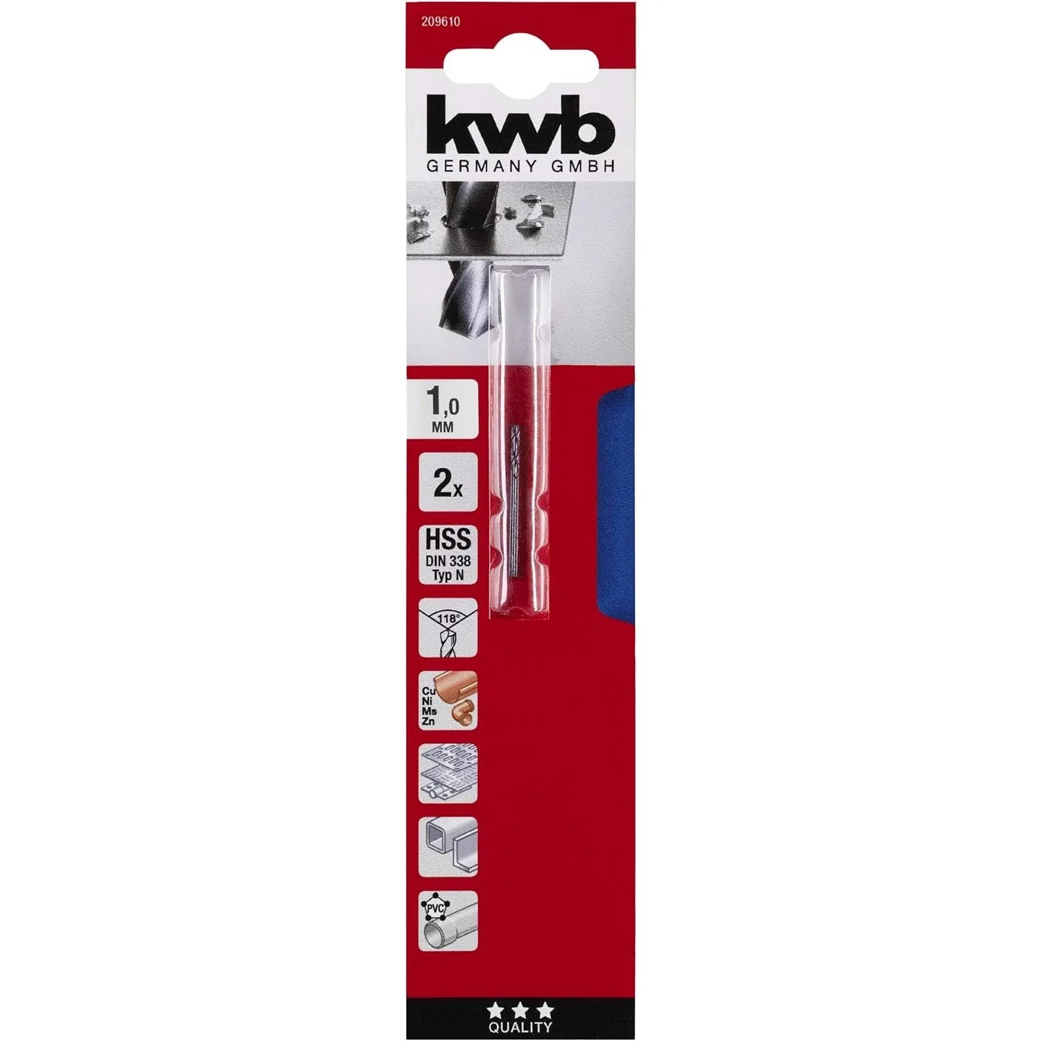 kwb HSS Rolled Steam-Treated Drill Bit 118° Angle - Gomix Brands Outlet