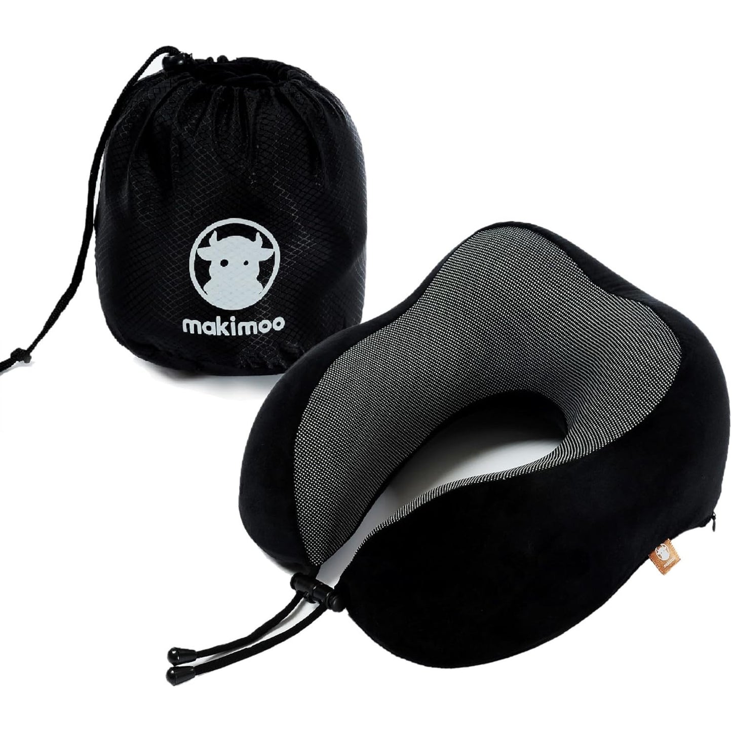 Makimoo Memory Foam Travel Pillow – 360° Neck Support, Lightweight, Compact
