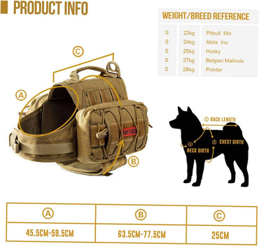 OneTigris Waterproof Dog Raincoat – Durable Nylon Pack for Small to Large Breeds