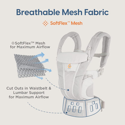 Ergobaby Omni Breeze Breathable Mesh Baby Carrier – Graphite Grey