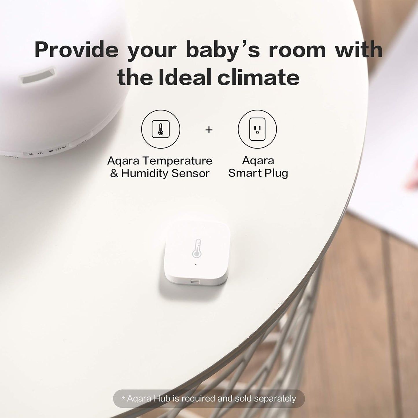 Aqara Zigbee Temperature and Humidity Sensor 1 Pack Thermometer Hygrometer Wireless for Home Automation Remote Monitoring