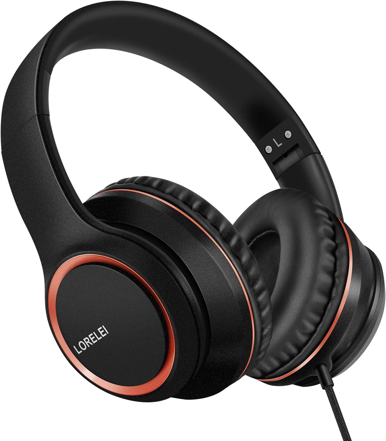 Lorelei X8 Wired Over-Ear Headphones with Mic, Tangle-Free Cable