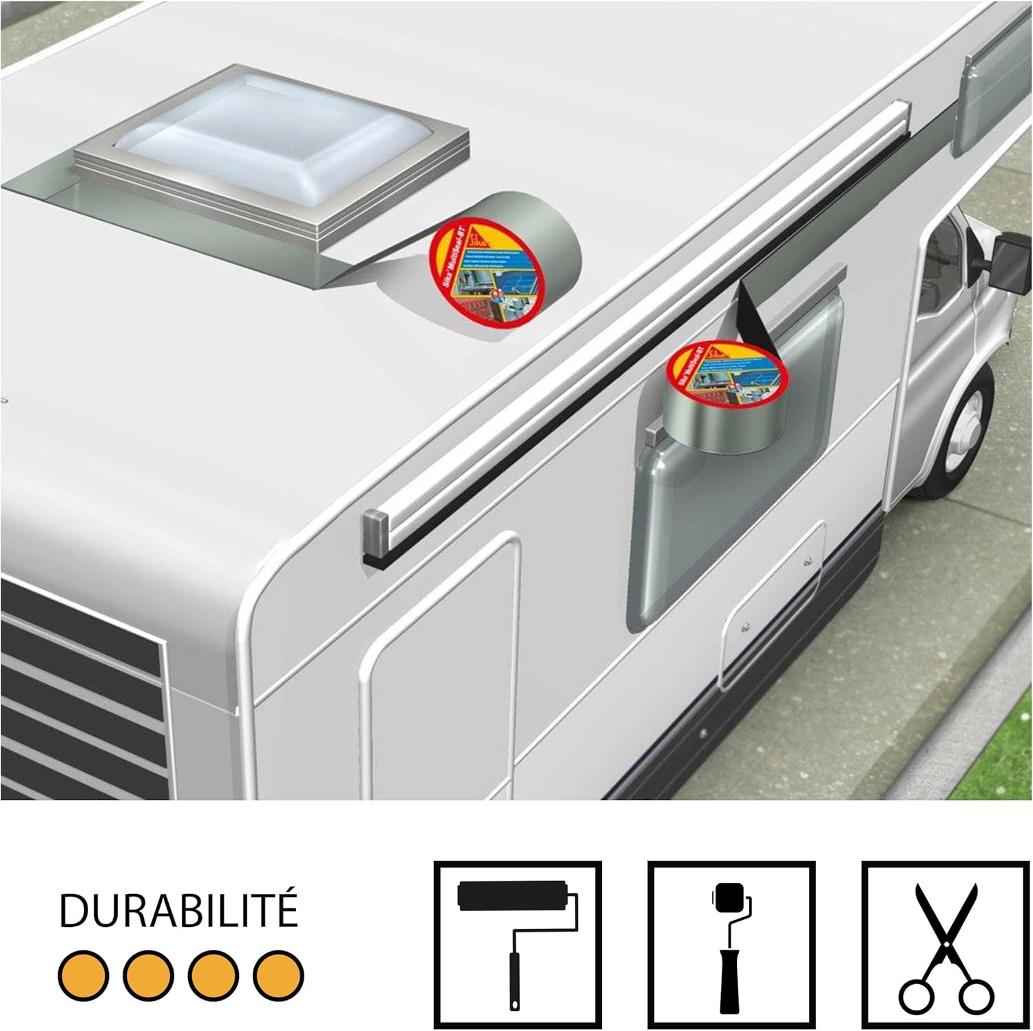 Sika Multiseal 82813 Self‑Adhesive Cold Tape Silver 150mm × 10 m