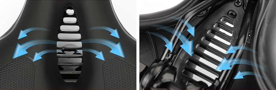 KEMIMOTO Pro‑Level Anti‑Vibration Bicycle Saddle with LED Tail Light