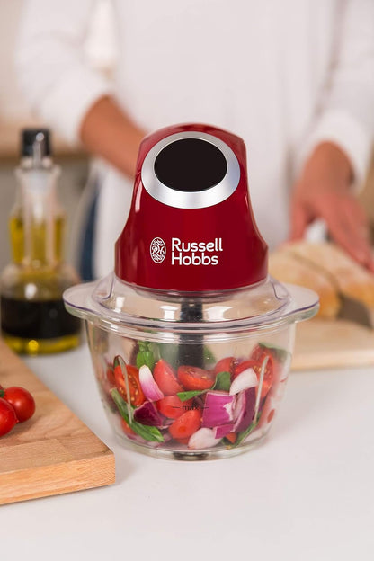 Russell Hobbs Desire Mini Food Processor Red Black 500ml