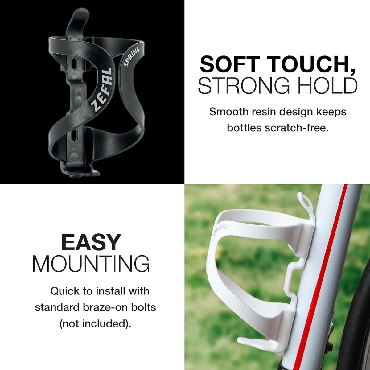 Zefal Spring Lightweight Flexible Bicycle Bottle Cage Black - Gomix Brands Outlet