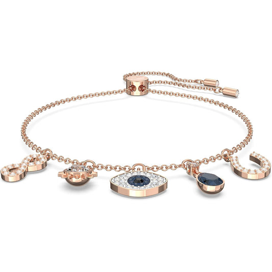 Swarovski Symbolica Evil Eye Charm Bracelet with Blue White Crystals