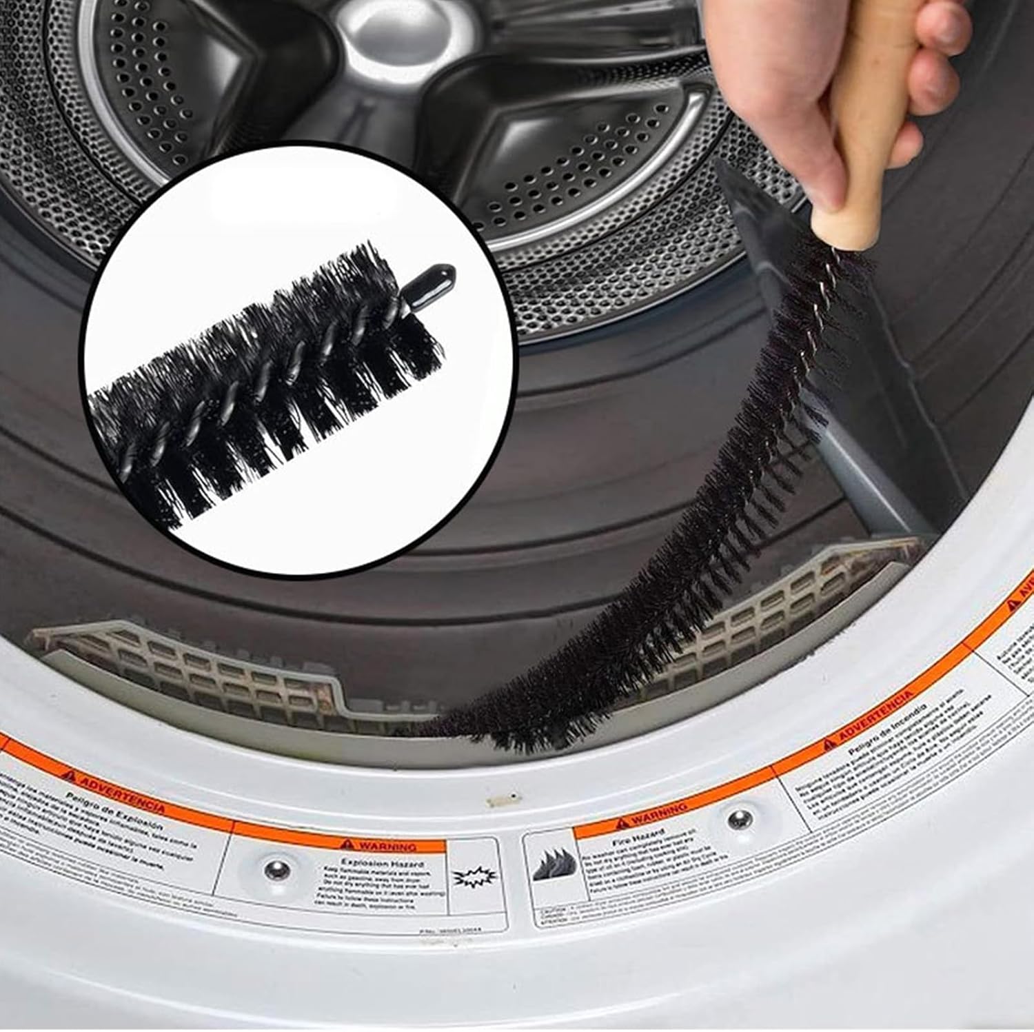 Radiator Brush Long Handle and Flexible Radiator Brush for Radiators Cleaning Brush for Cleaning Heating Cleaner Dry and Wet Cleaning Dust Binding Length Approx. 70 cm Black