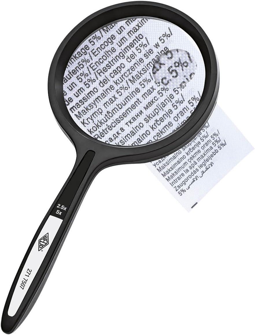 Wedo 2717507 4.8 cm Round Magnifier - Black