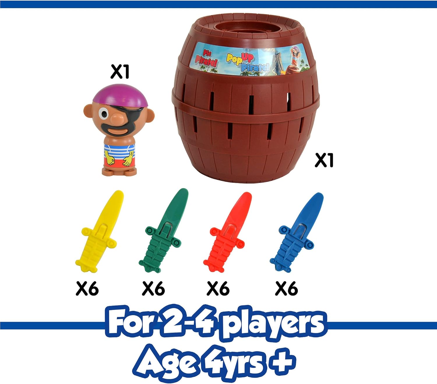 TOMY Pop Up Pirate Skill Game for Family Fun
