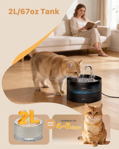 GIOTOHUN H1-BPRO Cat Water Fountain 2L