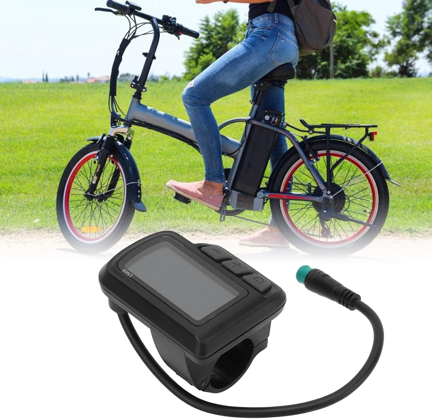 VGEBY EN06 Electric Bike LCD Display USB Handlebar Mount Speedometer for Scooter
