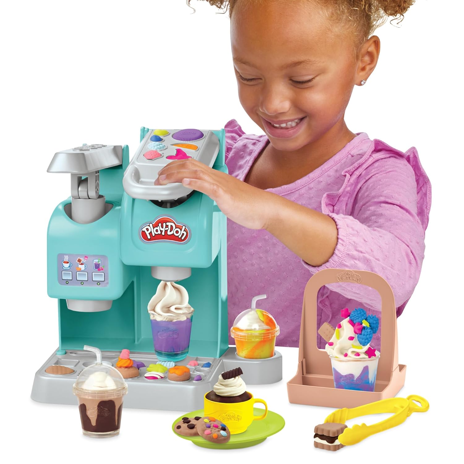 Play-Doh Super Colourful Cafe Coffee Toy with 20 Accessories