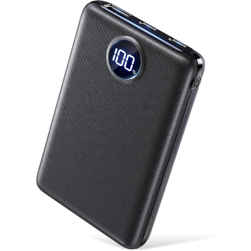 Black 27000mAh Fast Charging USB-C Power Bank with 22.5W Output