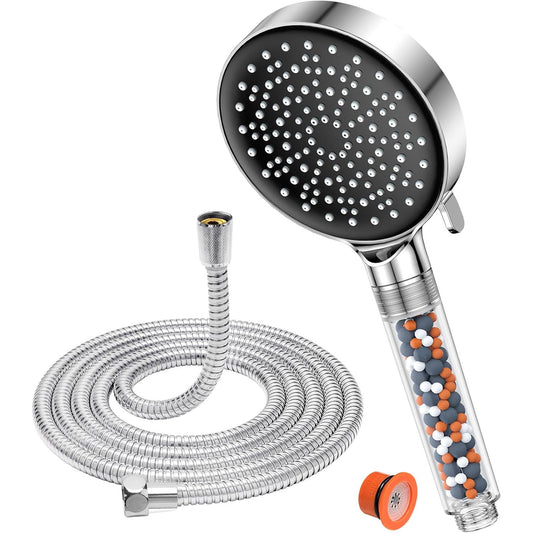 YEAUPE High Pressure Filter Shower Head with 1.5m Hose – 6 Modes, Anti‑Limescale