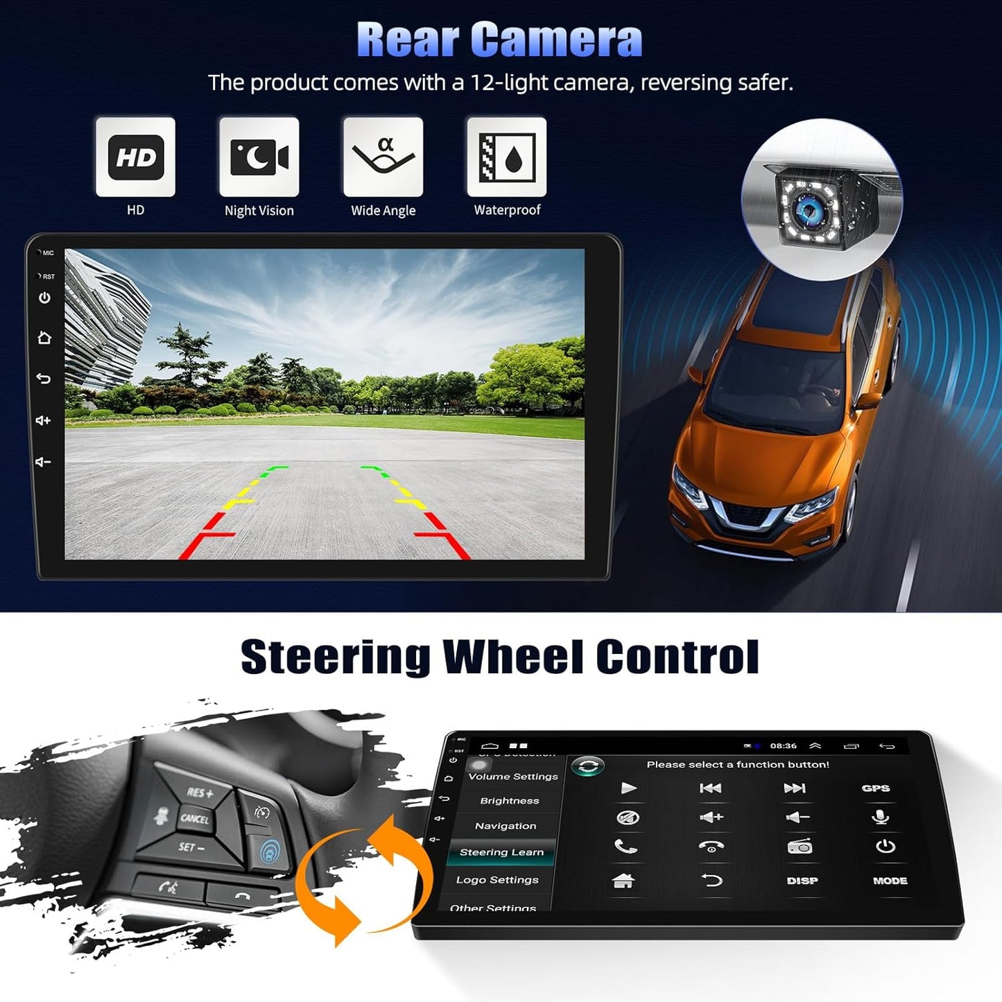 Android 13 10‑Inch Car Radio with GPS Navigation, Bluetooth & Dual USB