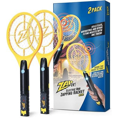 ZAP iT! Electric Fly Swatter Twin Pack with Blue Light