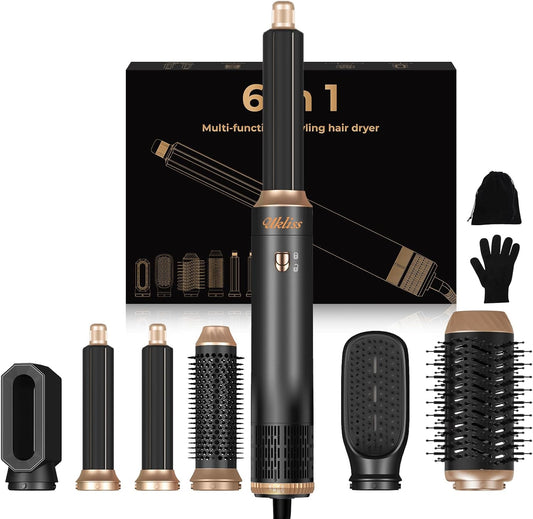 UKLISS 6-in-1 Airstyler Multi-Hair Styler – Fast Dry, Curl, Volume