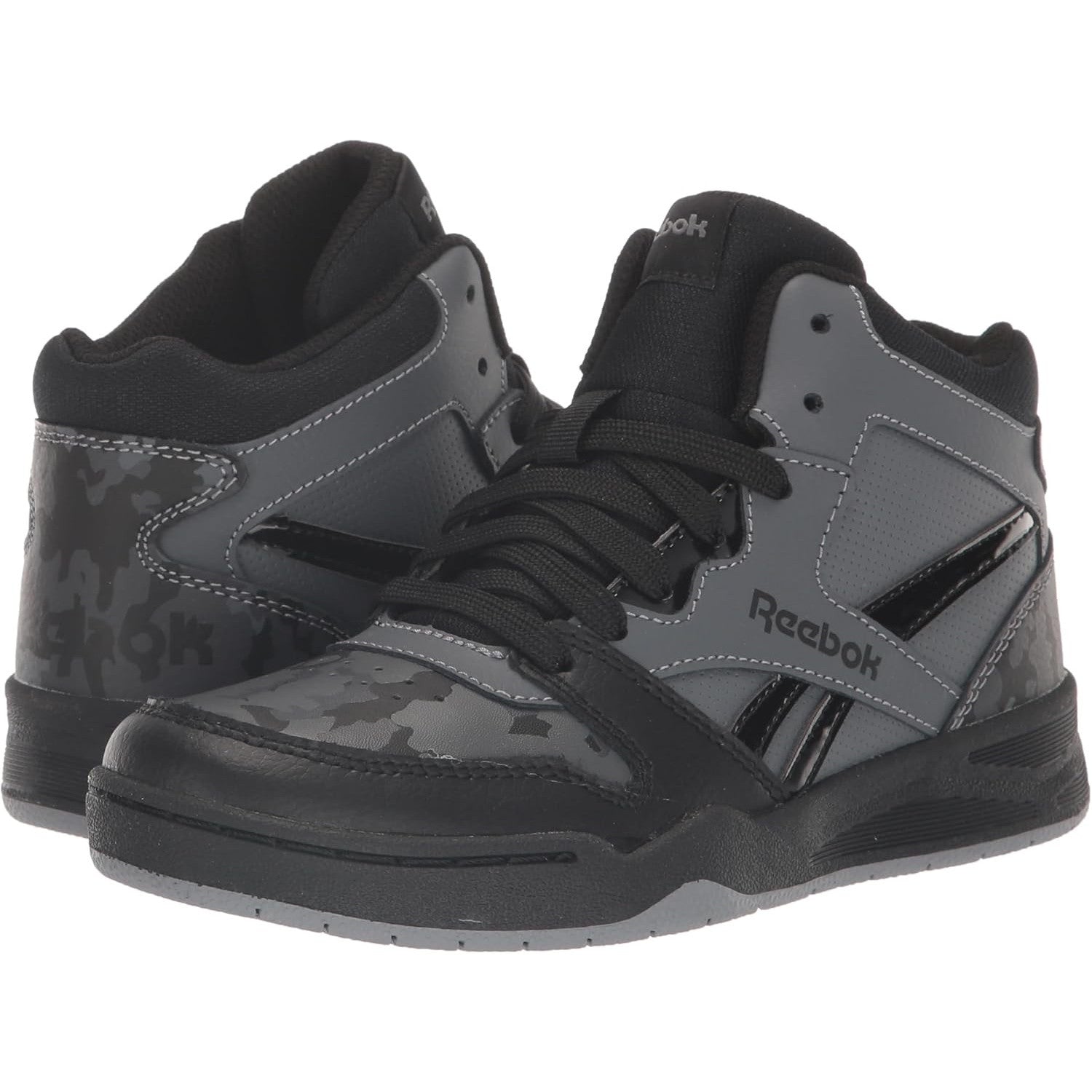 Reebok Boys BB4500 Court Sneaker Pure Grey Kids Athletic Shoe