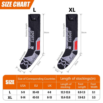 ZONSUSE Unisex Heated Socks FRW 5000mAh Black