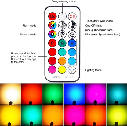 REYLAX GU10 LED Color Changing 6W Dimmable RGB Bulb 4-Pack - Gomix Brands Outlet