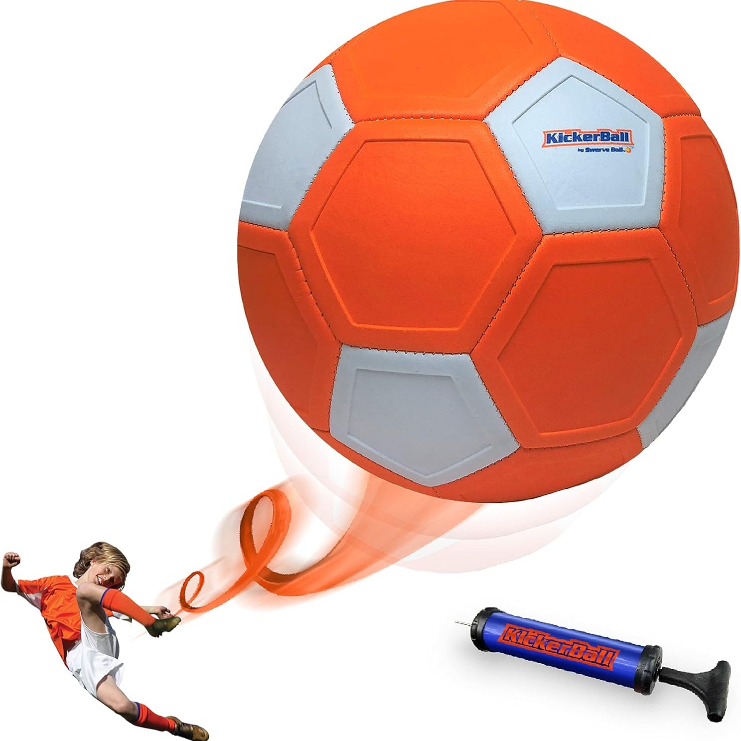Kickerball Curve & Swerve Soccer Ball: Pro Kicks, Outdoor & Indoor Fun