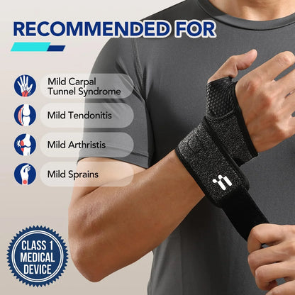 Premium Wrist Brace Pair: Soft Thumb Opening for Carpal Tunnel & Sprains - Gomix Brands Outlet