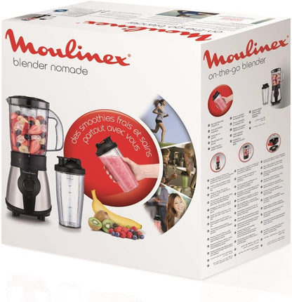 Moulinex Blend & Go Portable Blender: Compact 750ml Travel Bottle Smoothie Maker