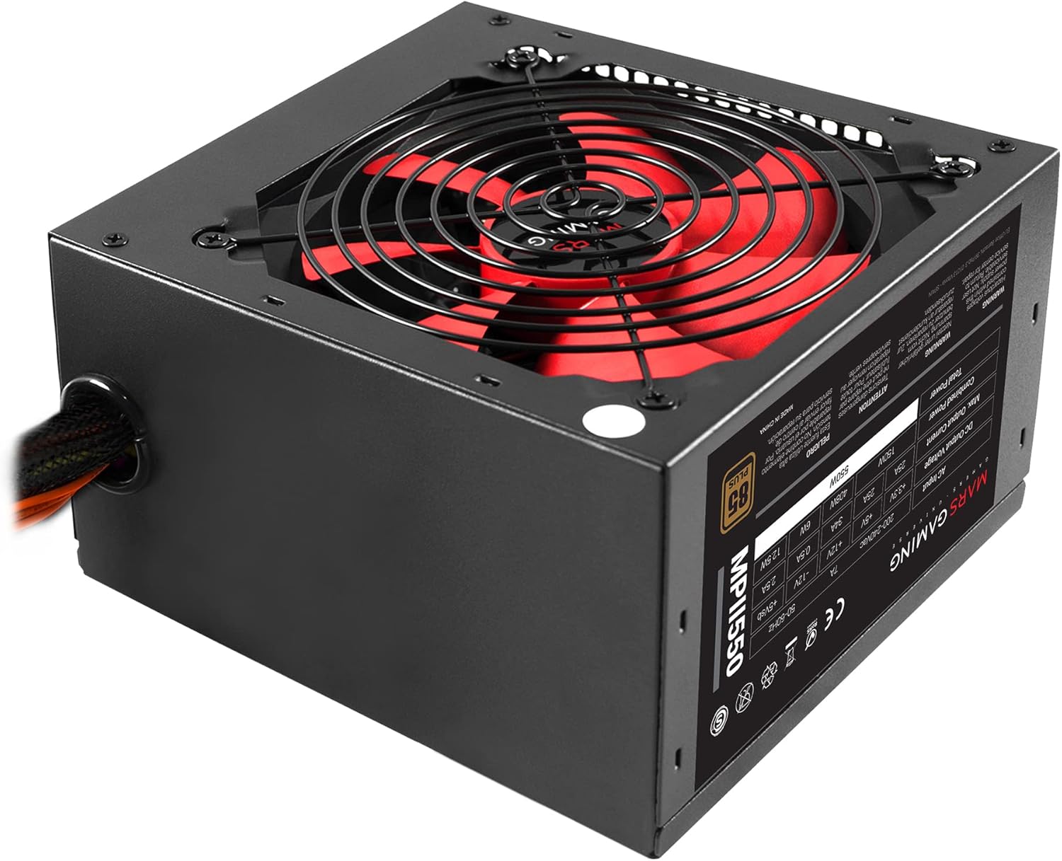 Mars Gaming MPII550 550W ATX Power Supply – 85+ Efficient Fan