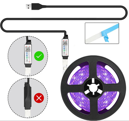 Diyife LED Strip 3 m 90 LEDs Remote & App Control RGB Bluetooth Music Sync Timer Indoor