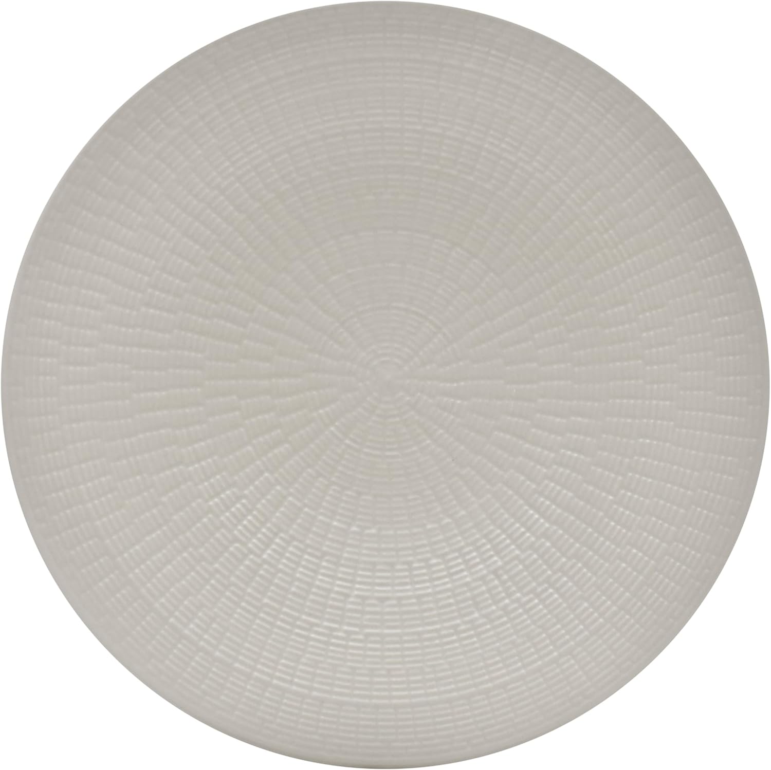 ECHTWERK Vintage Blanka 18-Piece Stoneware Dinnerware Set for 6, Cream Embossed