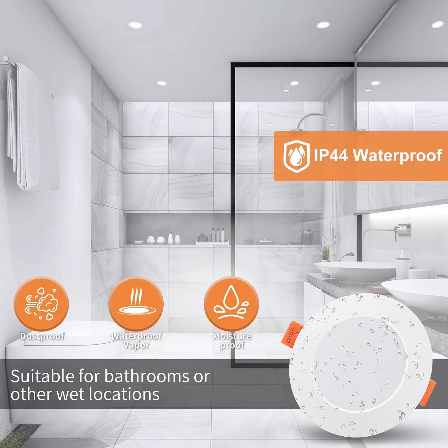 Tomosu 5W 6000K Slim LED Recessed Ceiling Light 10 Pack